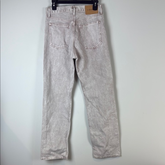 Calvin Klein Brown Cream Straight Leg Jeans Size 28 - Picture 4 of 10